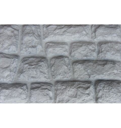 Фасадные панели (Цокольный Сайдинг) Аэлит Камень Крупный Белый