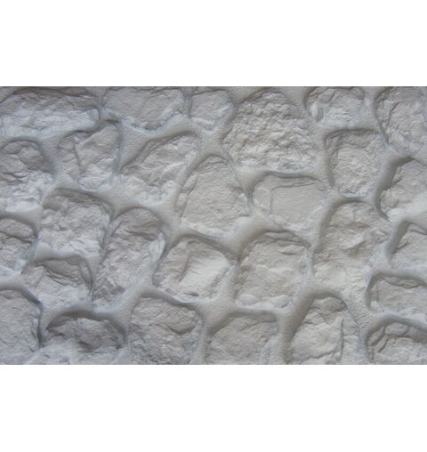 Фасадные панели (Цокольный Сайдинг) Аэлит Камень Мелкий Белый