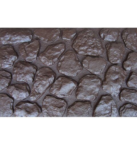 Фасадные панели (Цокольный Сайдинг) Аэлит Камень Мелкий Коричневый