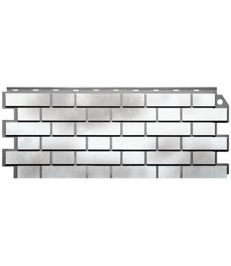 Фасадные панели (Цокольный Сайдинг) FineBer (Файнбир) Кирпич Клинкерный 3D Бело-коричневый
