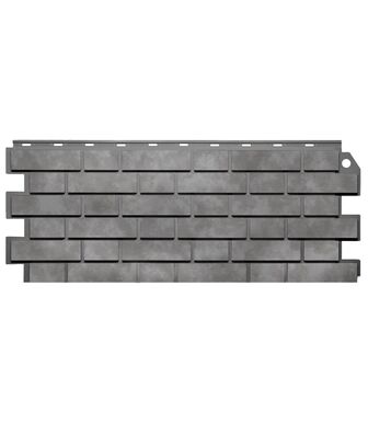 Фасадные панели (Цокольный Сайдинг) FineBer Кирпич Клинкерный 3D Бежево-серый