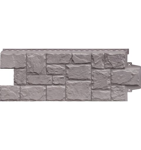 Фасадные панели (Цокольный Сайдинг) Grand Line Крупный Камень DESIGN PLUS Какао