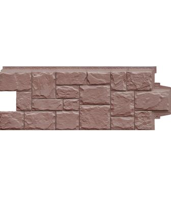 Фасадные панели (Цокольный Сайдинг) Grand Line Крупный Камень Элит Миндаль