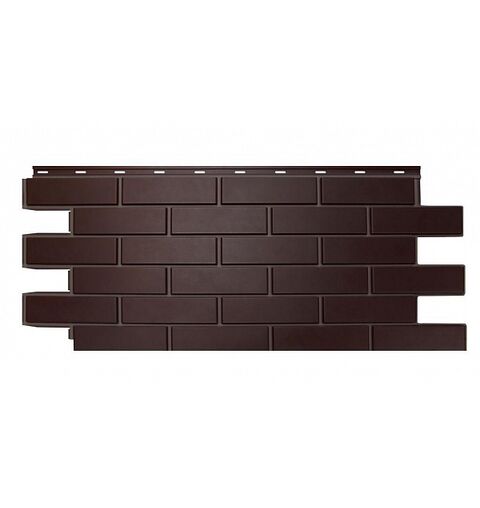 Фасадные панели (Цокольный Сайдинг) Nordside (Нордсайд) Гладкий Кирпич Темно-коричневый