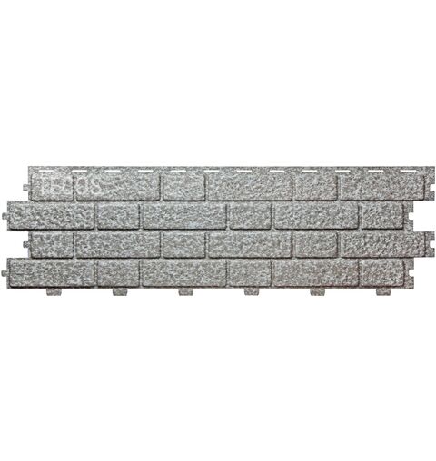 Фасадные панели (Цокольный Сайдинг) Tecos (Текос) BRICKWORK Silver Melange