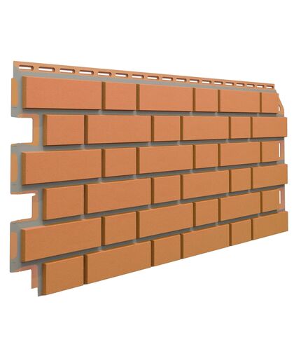 Фасадные панели (Цокольный Сайдинг) Технониколь Оптима Клинкер Красно-коричневый 