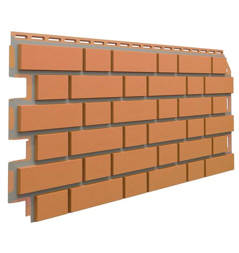 Фасадные панели (Цокольный Сайдинг) Технониколь Оптима Клинкер Красно-коричневый