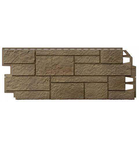 Фасадные панели (Цокольный Сайдинг) VOX Sandstone (Сандстоун) Light Brown (Светло-коричневый)