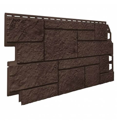 Фасадные панели (Цокольный Сайдинг) Технониколь Оптима Песчаник Тёмно-Коричневый