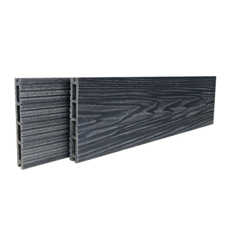 Террасная доска из ДПК Best Decking Comfort 3D Тиснение/Вельвет, цвет Графит 4 пог.м.