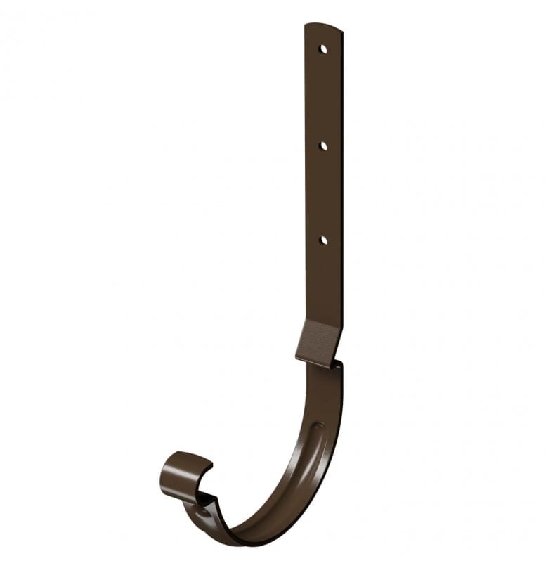 Карнизный крюк длинный Деке Stal Premium Каштан (RAL 8017)