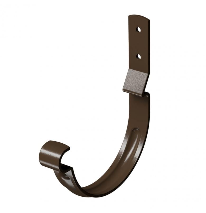Карнизный крюк короткий (гнутый) Деке Stal Premium Каштан (RAL 8017)